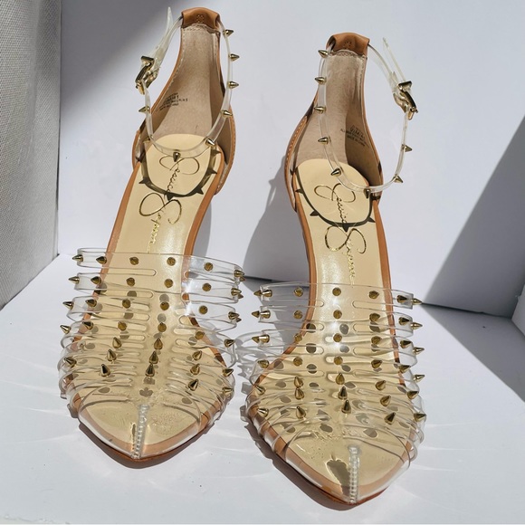 Jessica Simpson | Shoes | Jessica Simpson Womens Westah Studded Ankle Strap  Heel Pump Size 95 | Poshmark